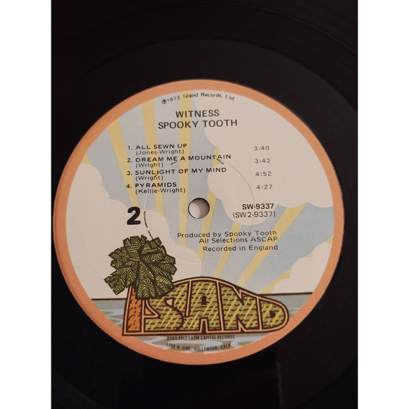SPOOKY TOOTH Witness 1973 Island Records LP – SW-9337 - Picture 6 of 6